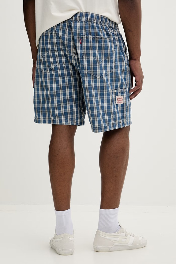 Oblečenie Levi's šortky pánske bavlnené PULL-ON WORK x WORKWEAR 005A0 modrá