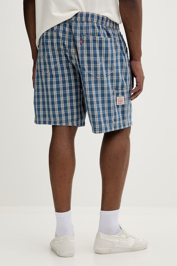 Oblečenie Levi's šortky pánske bavlnené PULL-ON WORK x WORKWEAR 005A0 modrá