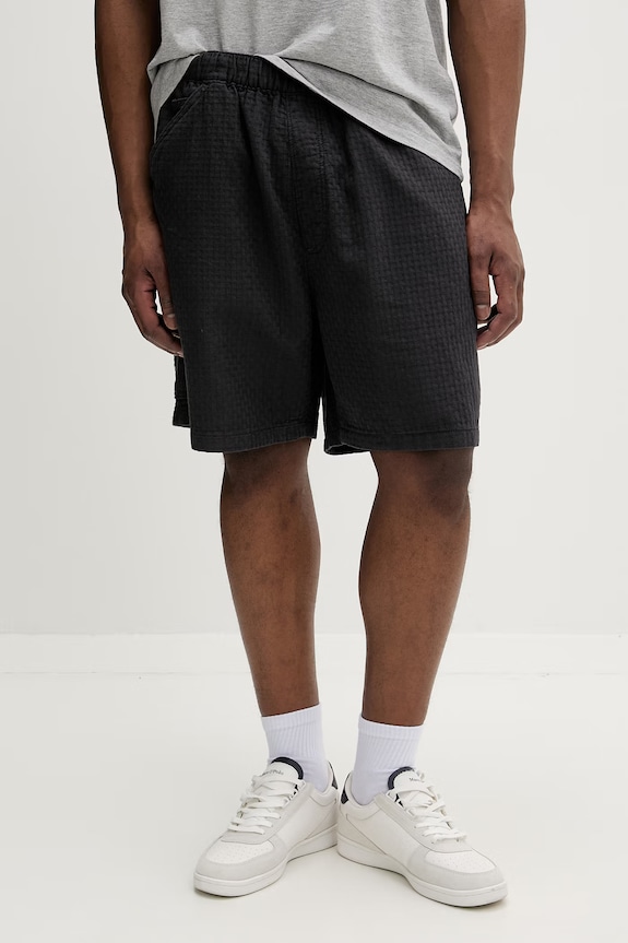 Levi's šortky pánske bavlnené PULL-ON WORK x WORKWEAR čierna 005A0