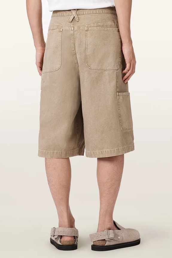 AllSaints šortky cargo pánske bavlnené JACKSON M024TE béžová SS26