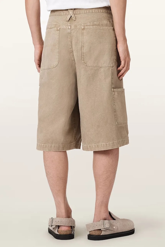 AllSaints šortky cargo pánske bavlnené JACKSON M024TE béžová SS26