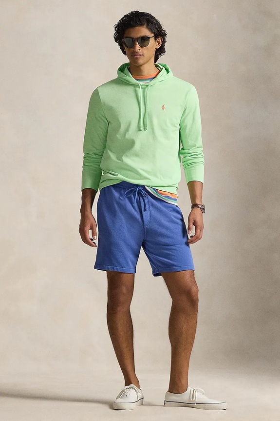 Odzież Polo Ralph Lauren szorty męskie bawełniane 710A12486 niebieski