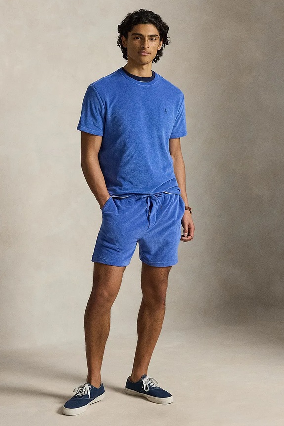 Odzież Polo Ralph Lauren szorty męskie bawełniane 710A12490 niebieski