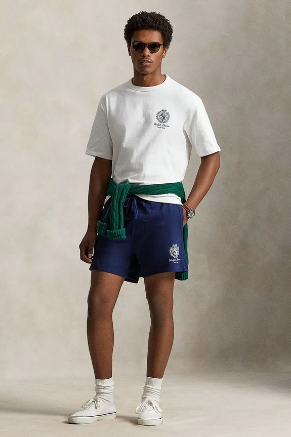 Odzież Polo Ralph Lauren szorty bawełniane 710A13263 granatowy