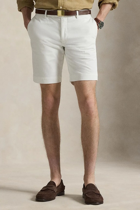 Polo Ralph Lauren szorty chino męskie bawełniane biały 710P08194