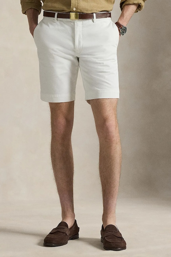 Polo Ralph Lauren szorty chino męskie bawełniane biały 710P08194