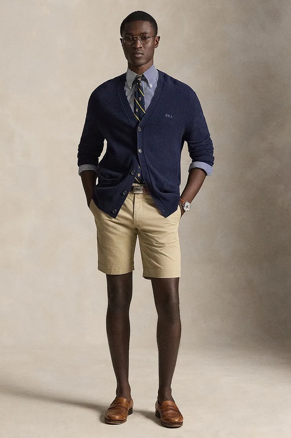 Abbigliamento Polo Ralph Lauren pantaloncini chino da uomo in cotone 710P08194 marrone