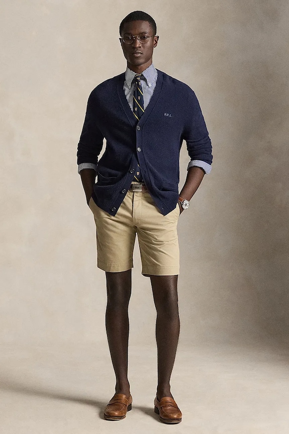Abbigliamento Polo Ralph Lauren pantaloncini chino da uomo in cotone 710P08194 marrone