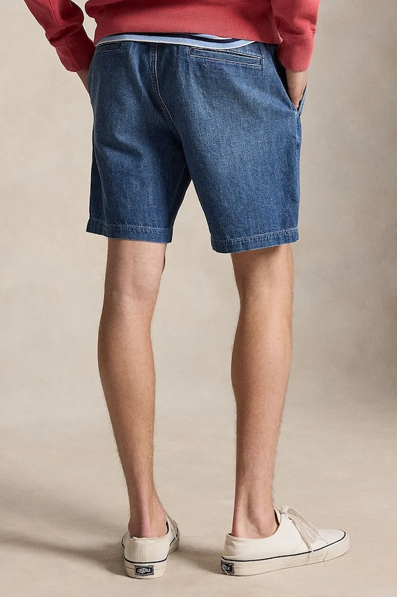 Polo Ralph Lauren szorty dresowe męskie jeansowe 710P02689 niebieski SS26
