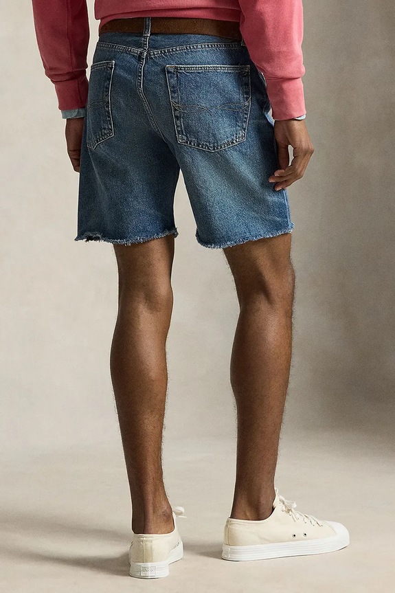 Rifľové krátke nohavice Polo Ralph Lauren 710P08147 modrá SS26