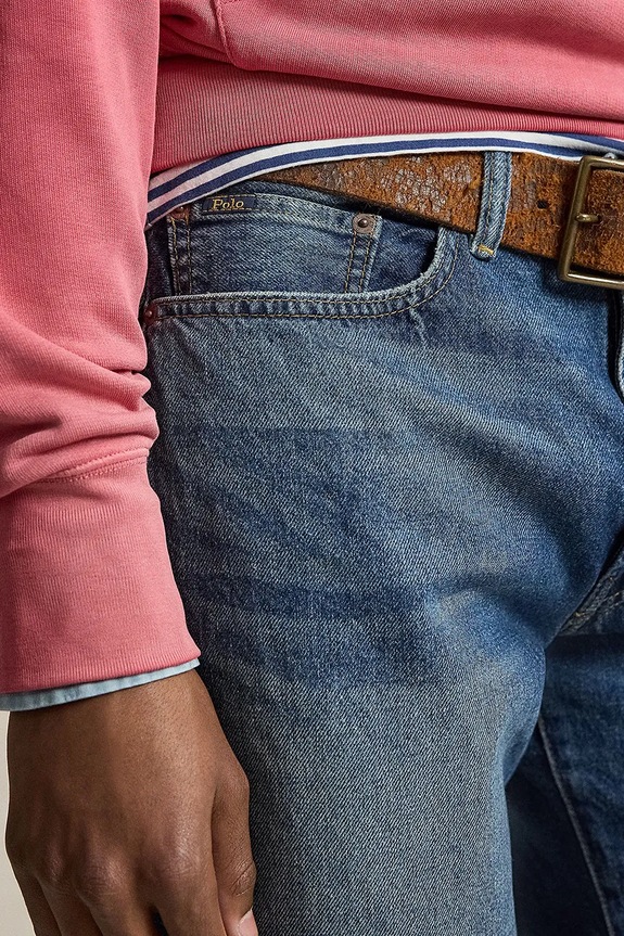 Rifľové krátke nohavice Polo Ralph Lauren modrá 710P08147