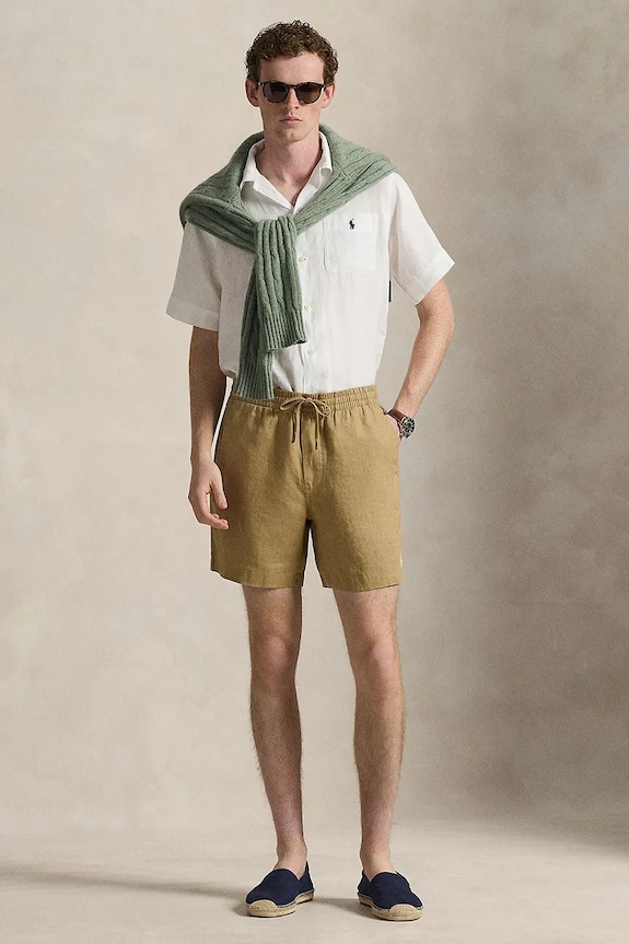 Одежда Polo Ralph Lauren шорты для мужчин из хлопка 710P08205 коричневый