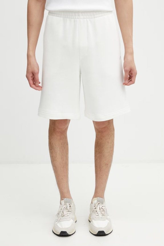 Lacoste pantaloni scurți de trening din bumbac pentru bărbați alb GH1903