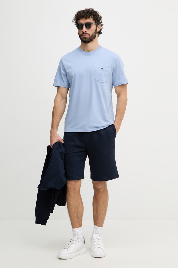 Lacoste szorty dresowe męskie bawełniane GH1903 granatowy SS26