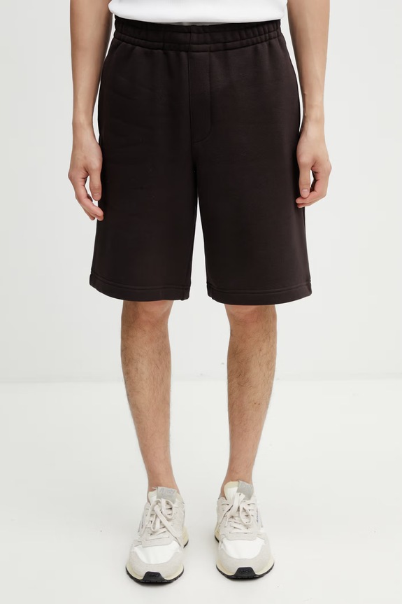 Lacoste sweat shorts cotton Men's brown GH1903