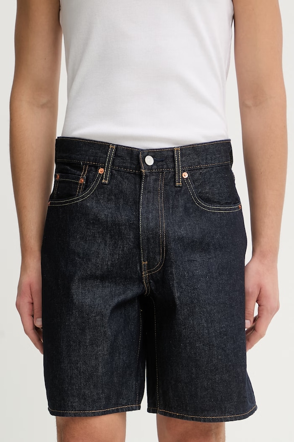 Levi's farmer rövidnadrág 468 LOOSE szövet sötétkék A8461.0038