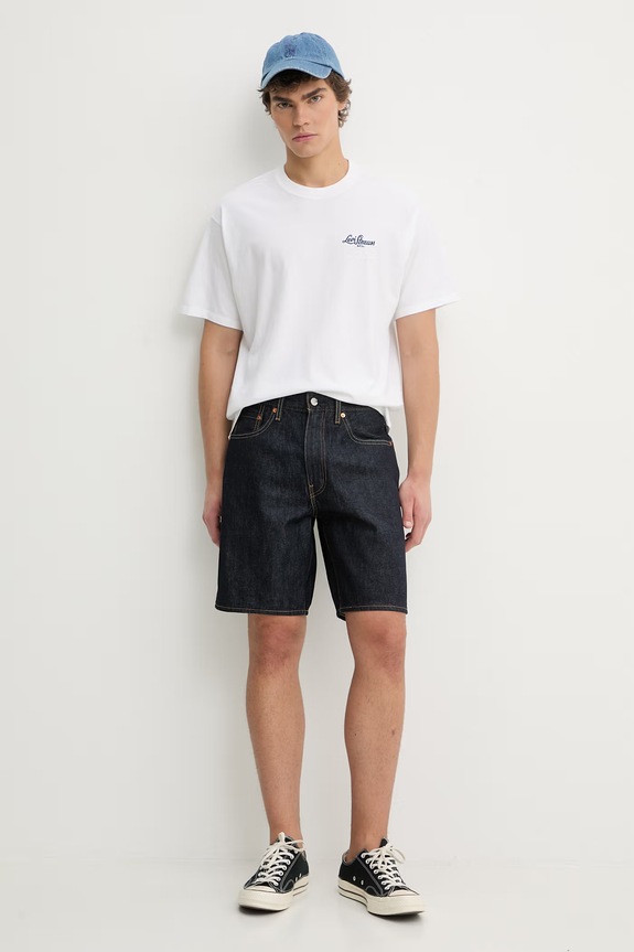 Levi's farmer rövidnadrág 468 LOOSE A8461.0038 sötétkék SS26