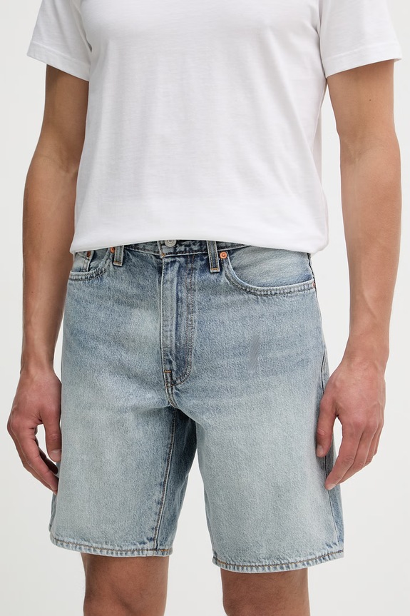 Дънков къс панталон Levi's 468 LOOSE памук син A8461.0039