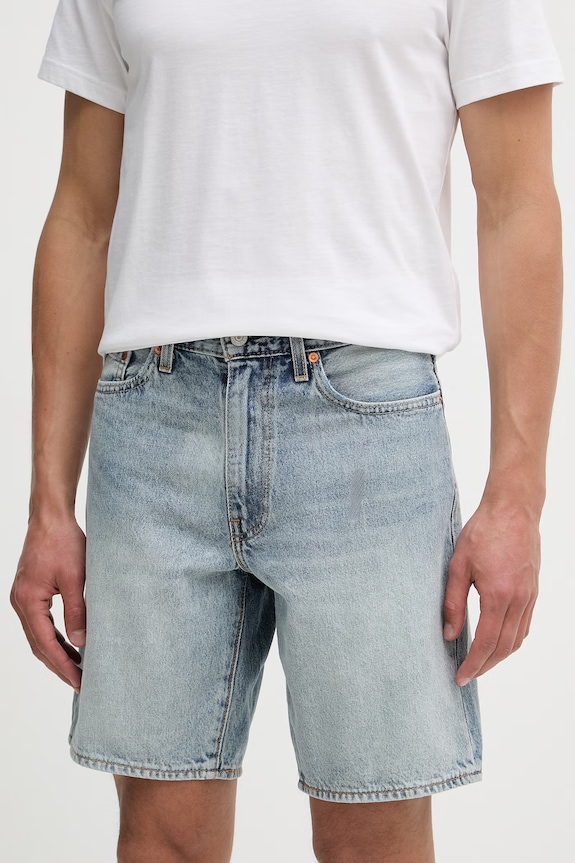 Дънков къс панталон Levi's 468 LOOSE памук син A8461.0039