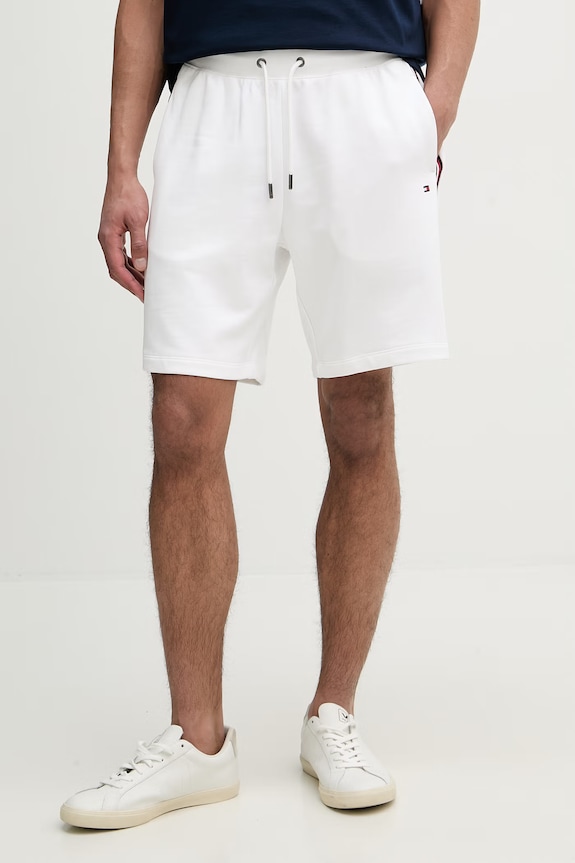 Tommy Hilfiger szorty dresowe męskie bawełniane biały MW0MW42883