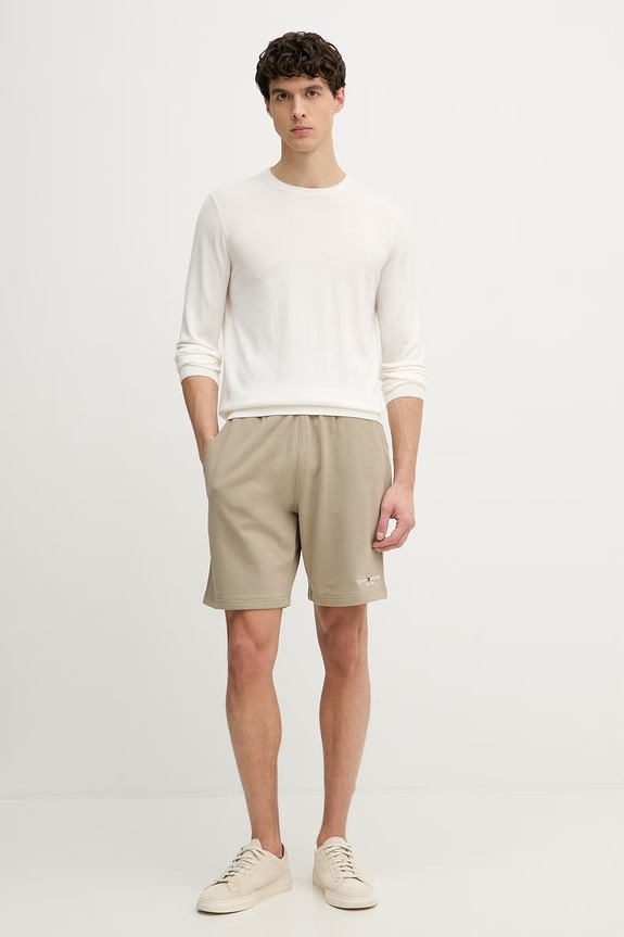 Tommy Hilfiger teplákové šortky pánské bavlněné MW0MW43068 zelená SS26