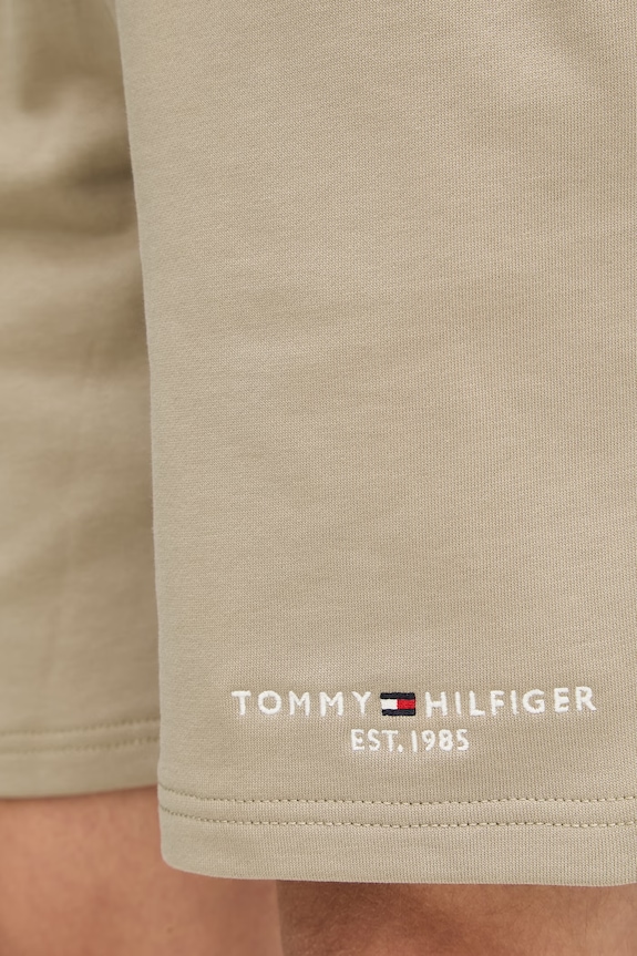 Tommy Hilfiger teplákové šortky pánské bavlněné zelená MW0MW43068