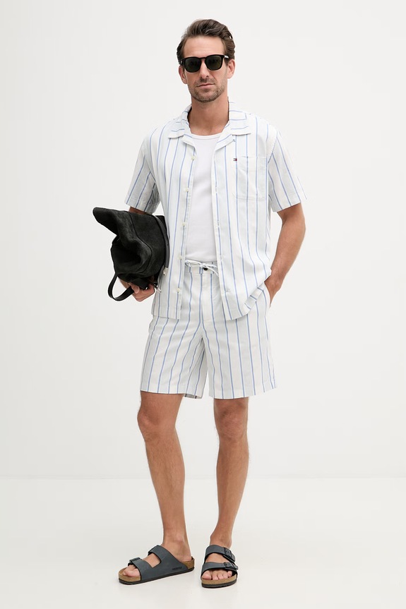 Tommy Hilfiger kratke hlače za muškarce od pamuka SUMMER MW0MW42988 plava SS26