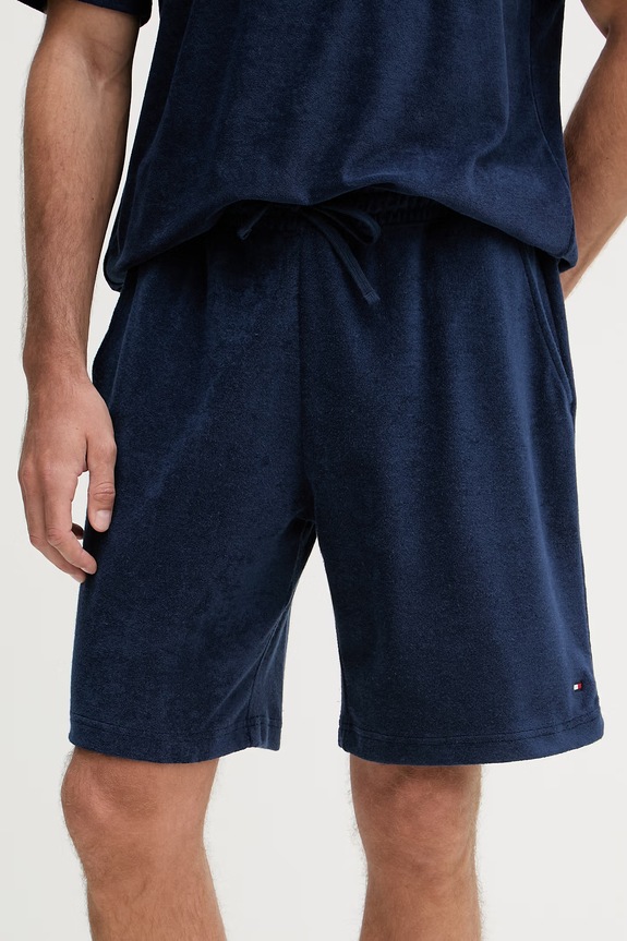 Tommy Hilfiger σορτς Ανδρικά βαμβακερά καλοκαιρινά σκούρο μπλε MW0MW42880