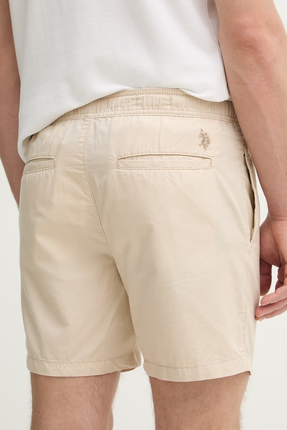 Odjeća Kratke hlače s dodatkom lana U.S. Polo Assn. LINEN DECK MUP3552 bež