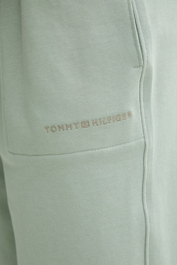 Tommy Hilfiger teplákové šortky pánske s bavlnou zelená UM0UM03914