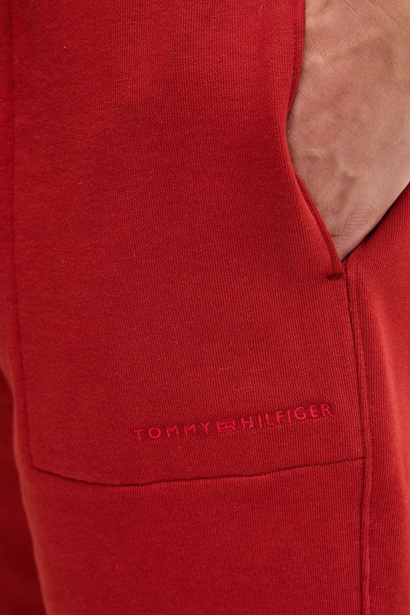 Tommy Hilfiger szorty dresowe męskie z bawełną czerwony UM0UM03914