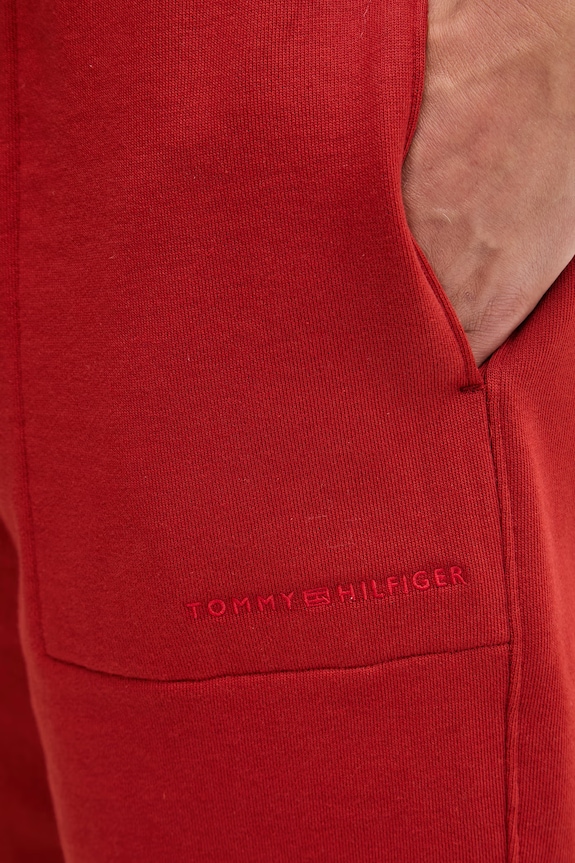 Tommy Hilfiger teplákové šortky pánské s bavlnou červená UM0UM03914