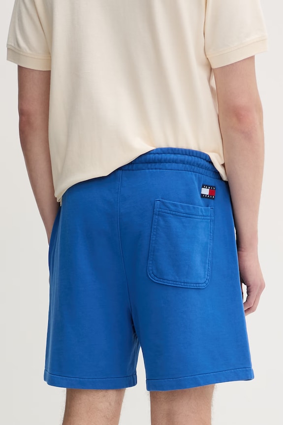 Odzież Tommy Jeans szorty dresowe męskie bawełniane DM0DM22696 niebieski