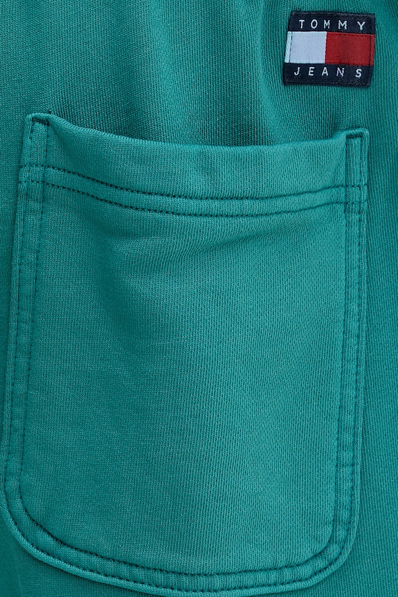 Tommy Jeans szorty dresowe męskie bawełniane turkusowy DM0DM22696
