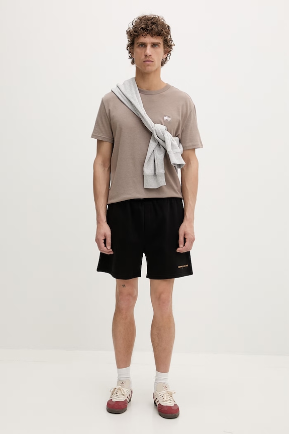 Tommy Jeans szorty dresowe męskie z bawełną DM0DM22697 czarny SS26