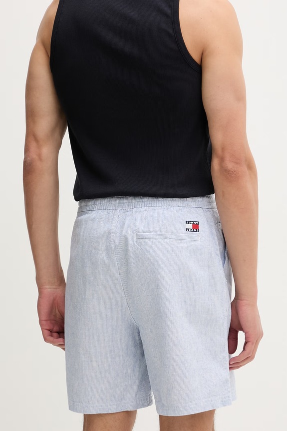 Odzież Tommy Jeans szorty chino męskie bawełniane z elastanem DM0DM22827 niebieski