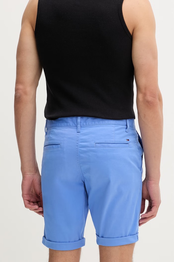 Odzież Tommy Jeans szorty chino męskie bawełniane z elastanem DM0DM22827 granatowy