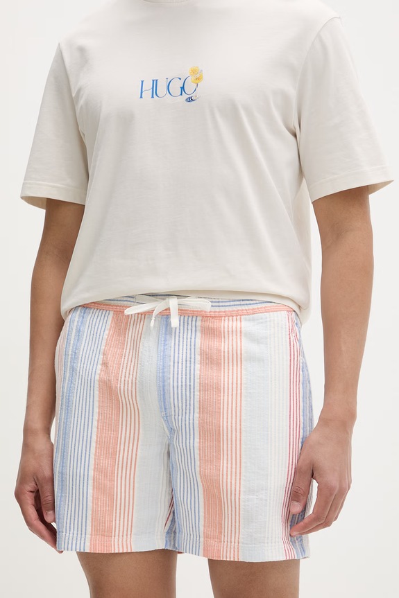 Tommy Jeans pantaloncini da uomo in cotone arancione DM0DM22830