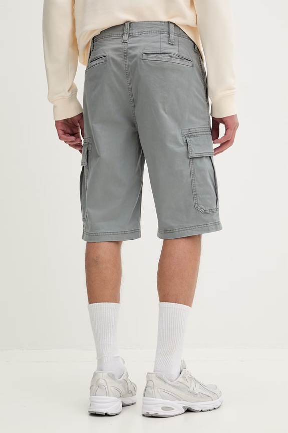 Ρούχα Tommy Jeans Σορτς cargo Ανδρικά με βαμβάκι DM0DM22831 γκρί