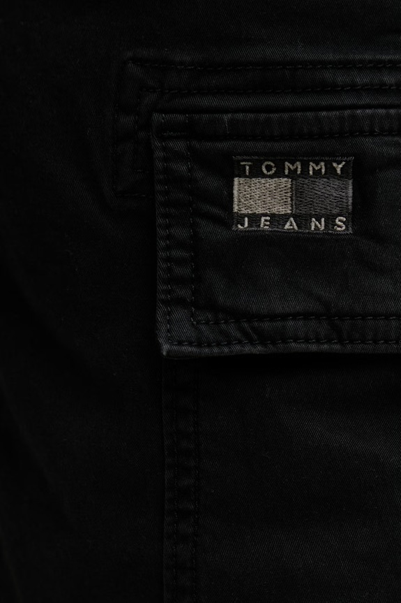 Tommy Jeans pantaloncini cargo da uomo con cotone nero DM0DM22831