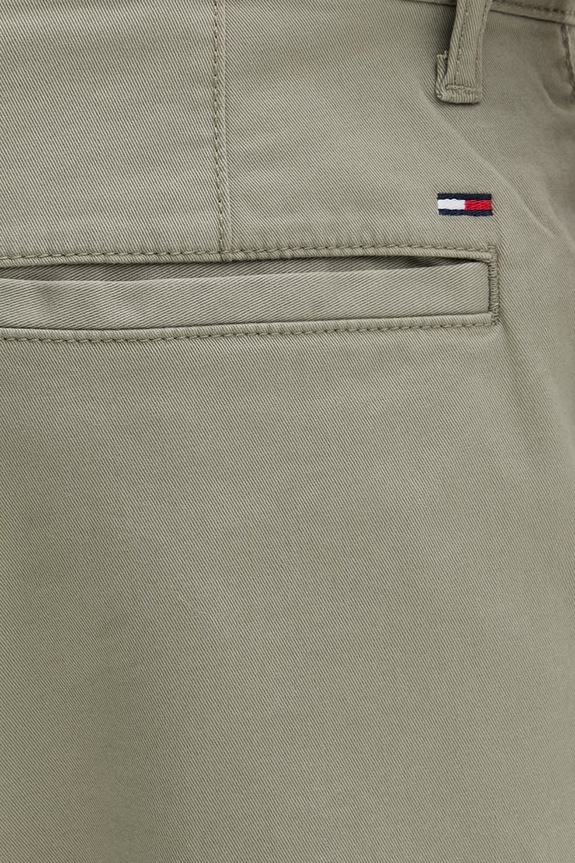 Tommy Jeans šortky pánske bavlnené s elastanom zelená DM0DM22852