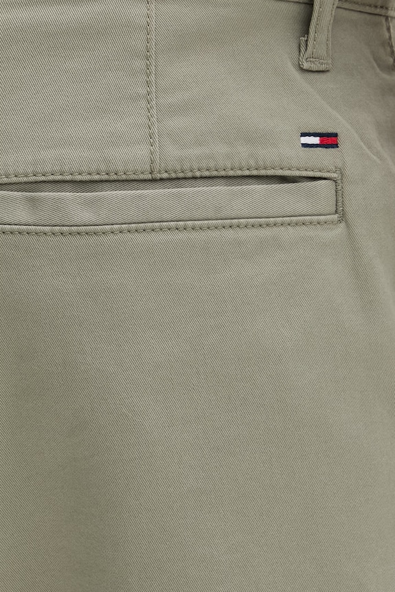Tommy Jeans šortky pánske bavlnené s elastanom zelená DM0DM22852