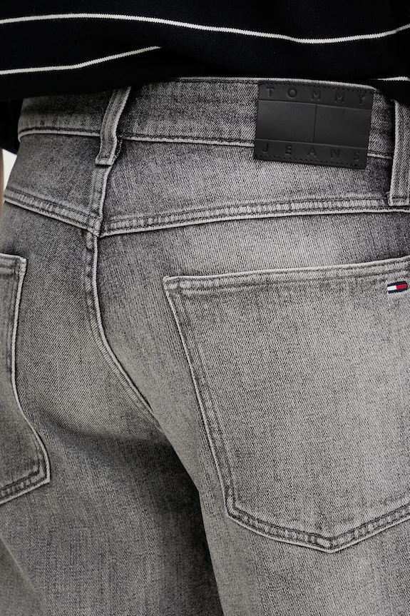 Tommy Jeans szorty męskie bawełniane z elastanem szary DM0DM22975