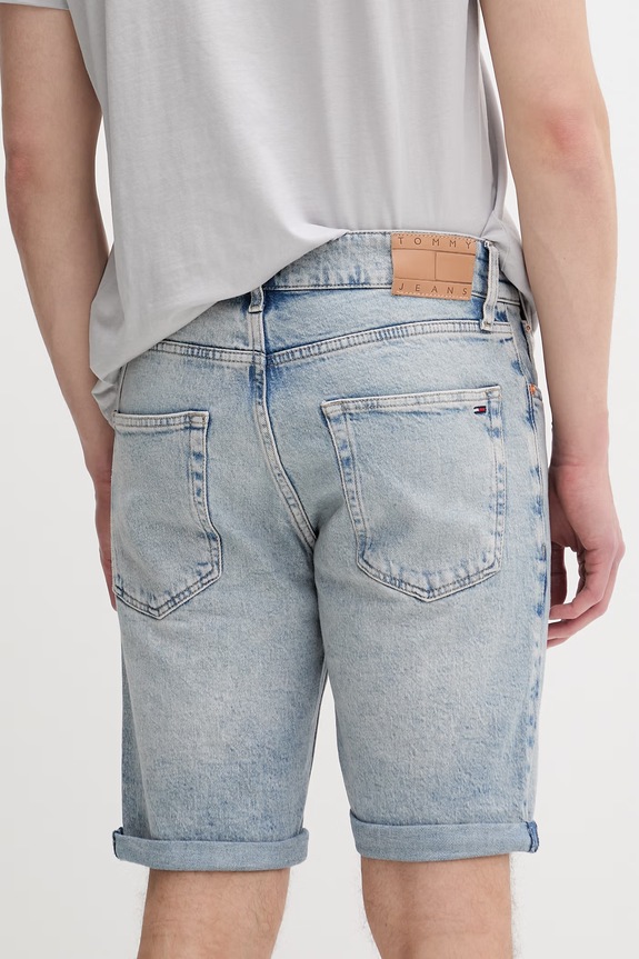 Oblečenie Tommy Jeans šortky pánske rifľové DM0DM22977 modrá