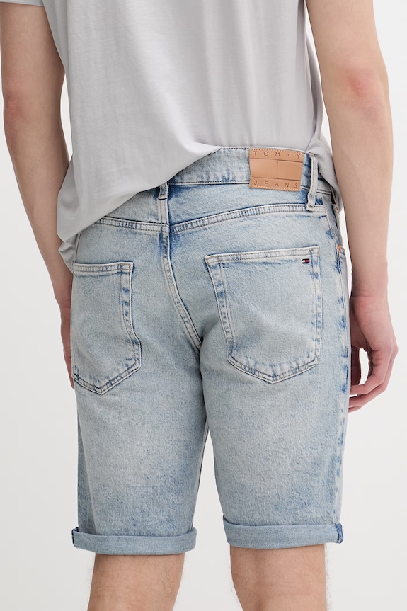 Oblečenie Tommy Jeans šortky pánske rifľové DM0DM22977 modrá