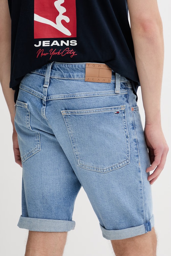 Oblečenie Tommy Jeans šortky pánske rifľové DM0DM22979 modrá