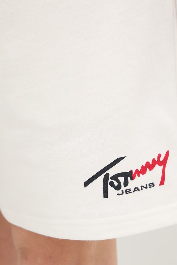 Tommy Jeans szorty dresowe męskie bawełniane beżowy DM0DM23017