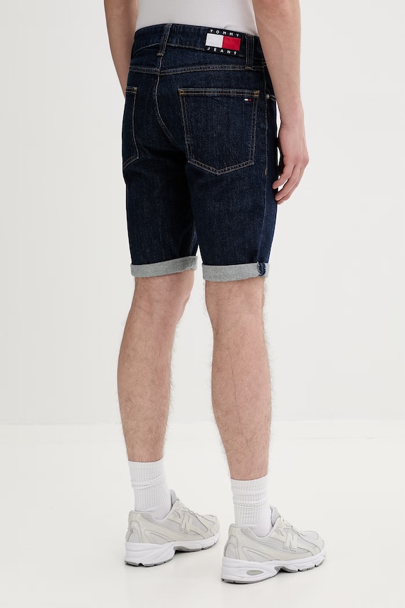 Oblečenie Tommy Jeans šortky pánske rifľové DM0DM23067 tmavomodrá