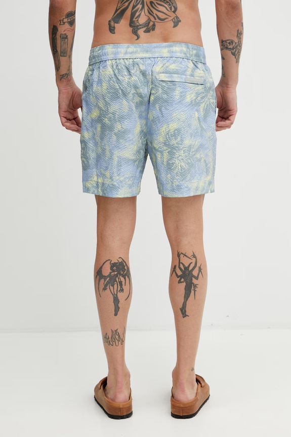 Îmbrăcăminte Maison Kitsuné Pantaloni scurți de baie pentru bărbați QM01407WQ4087 albastru
