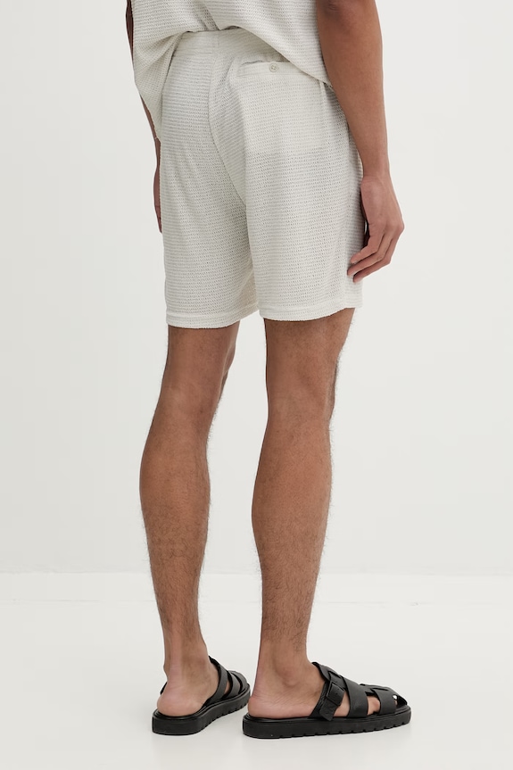 Oblečenie Calvin Klein šortky pánske s viskózou LV00NM2987 béžová